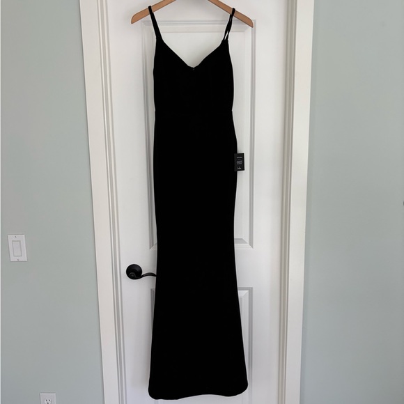 NWT Lulus Moment of Bliss Black Mermaid Maxi Dress S - Picture 3 of 8